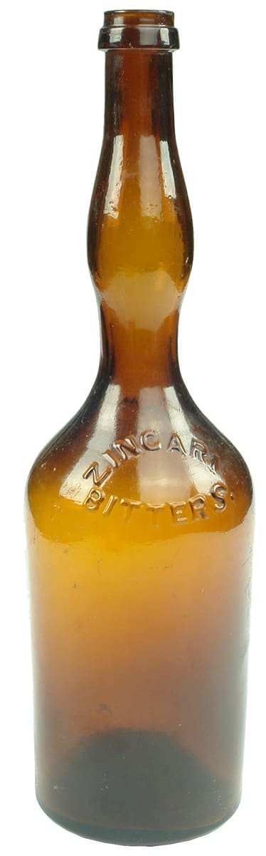 Zingari Bitters Rahter Ladies Leg Amber Glass Bottle