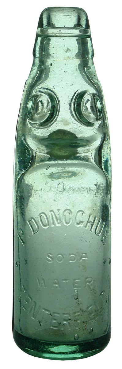Donoghue Soda Water Tenterfield Codd Marble Bottle