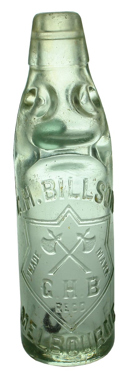 Billson Hatchets Melbourne Antique Codd Marble Bottle