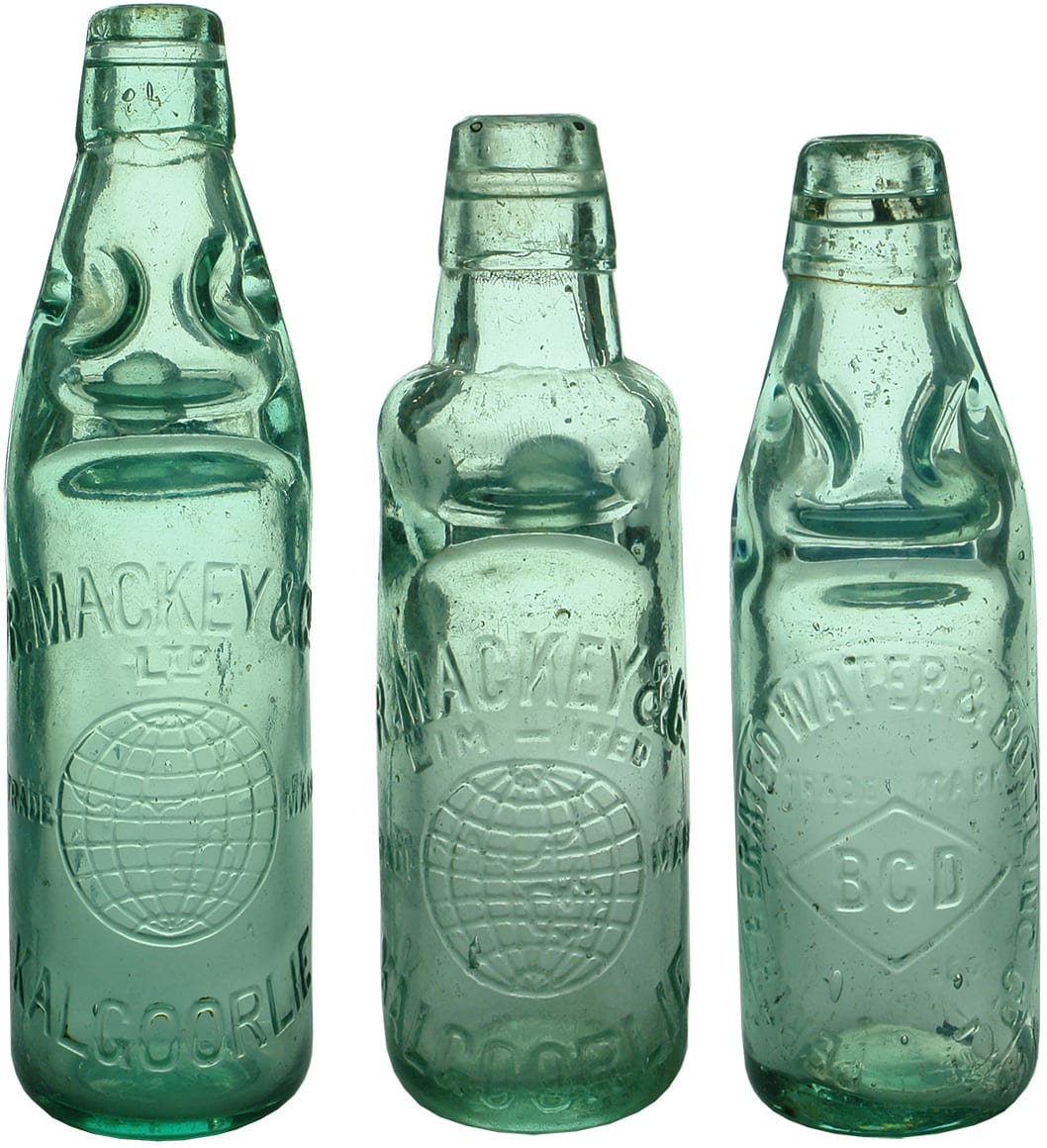 Western Australian Antique Codd Patent Bottles