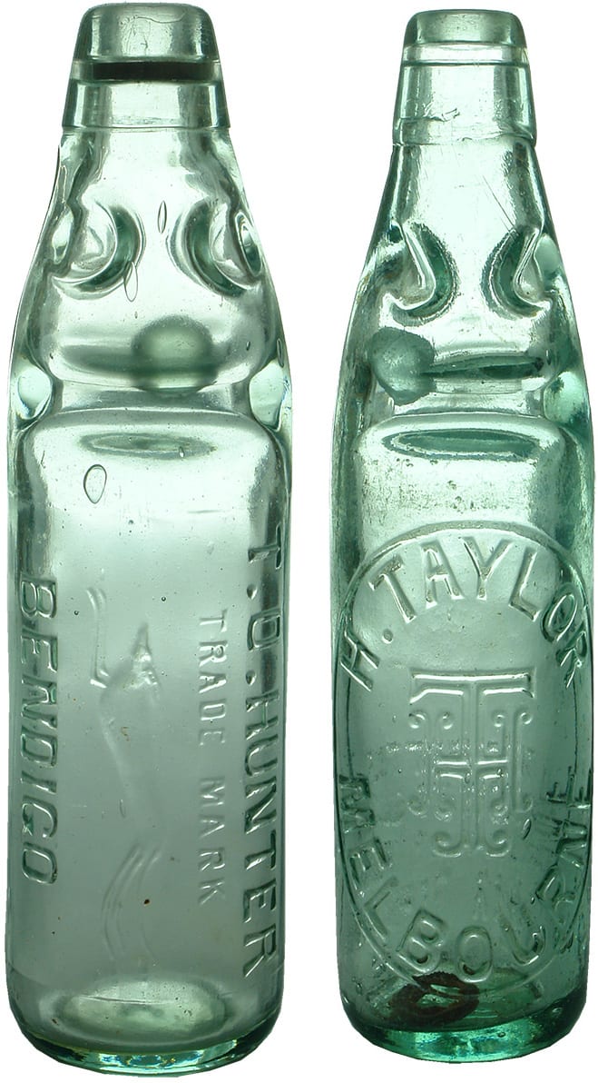 Hunter Taylor Antique Codd Patent Bottles