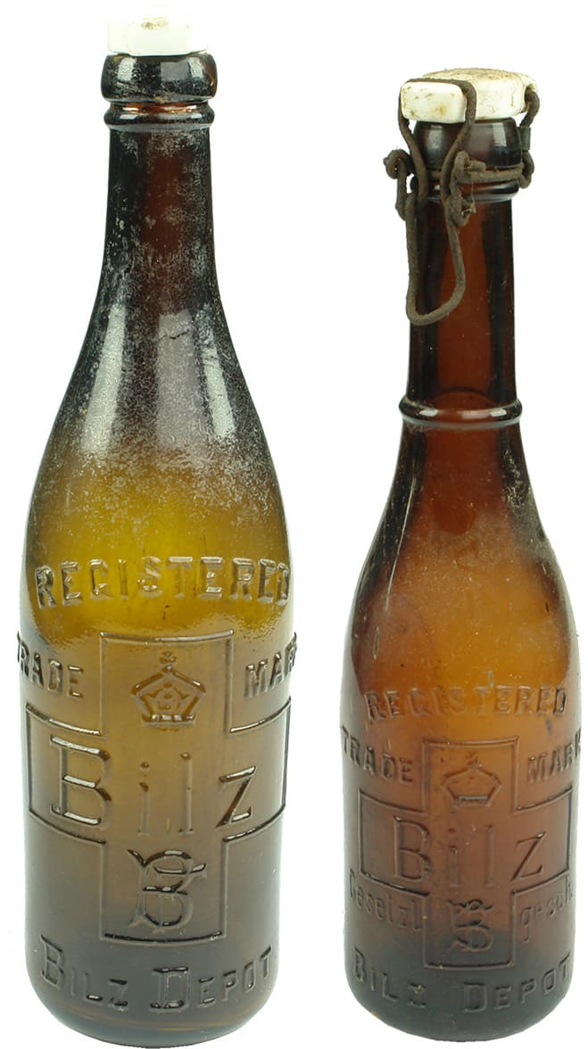 Bilz Depot Lightning Stopper Antique Bottles