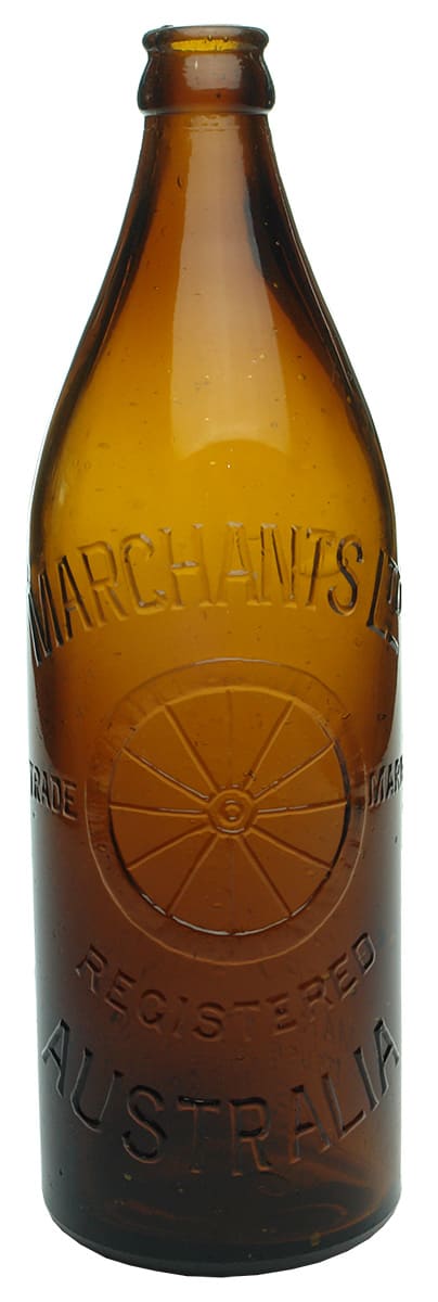 Marchants Australia Amber Crown Seal Bottle