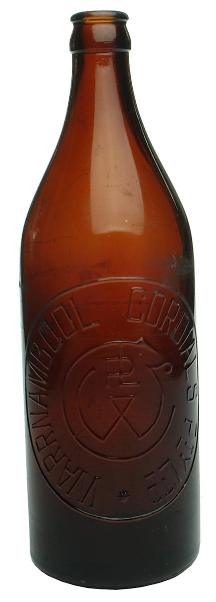 Warrnambool Cordials Amber Crown Seal Bottle