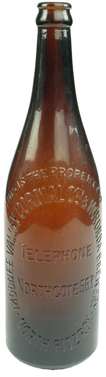 Moonee Valley Cordial Horonda Brewery Northcote Crown Seal Bottle