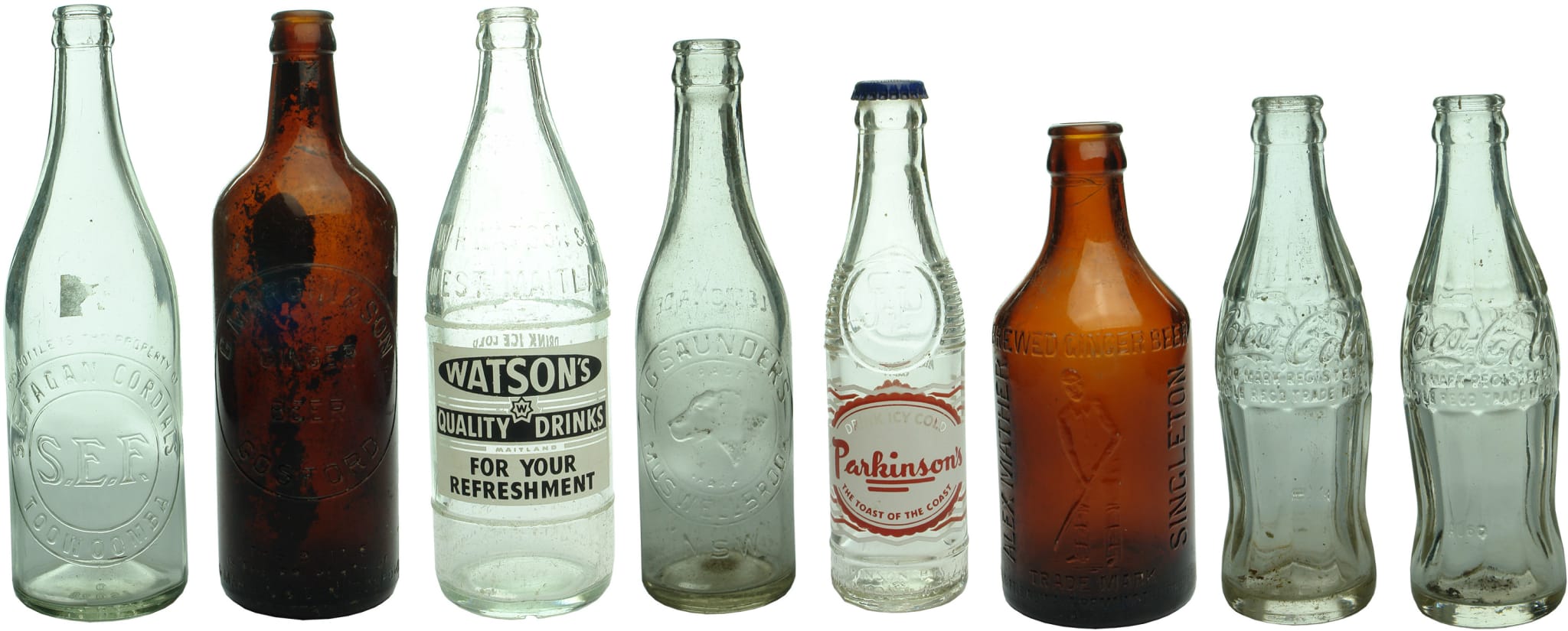 Vintage Crown Seal Aerated Water Bottles