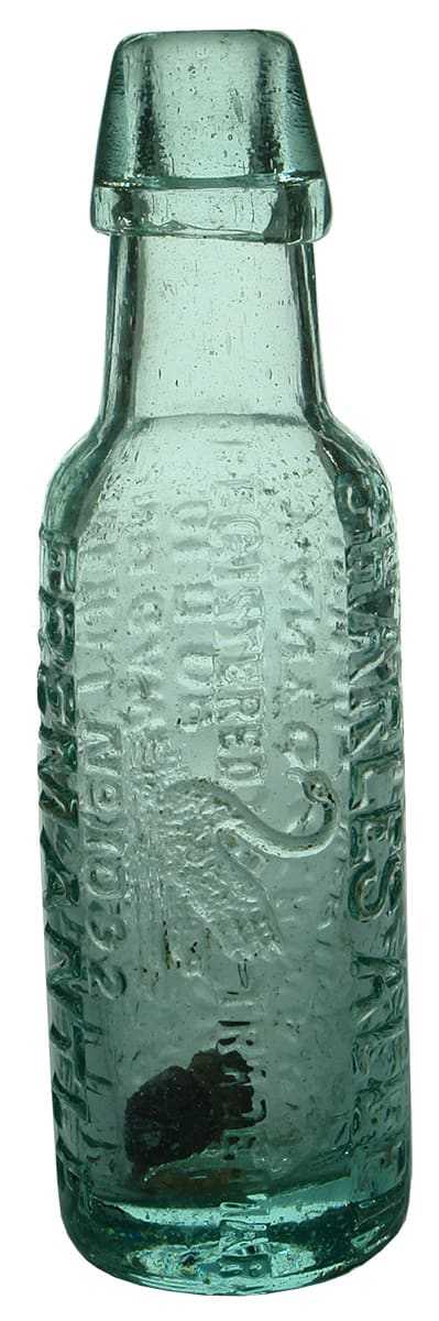 Charles Allen Fremantle Swan Lamont Patent Bottle