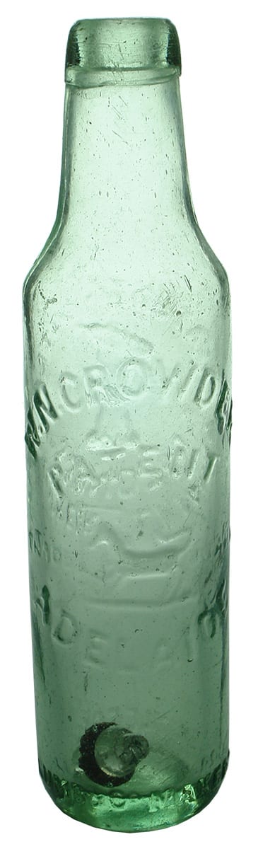 Crowder Adelaide Lamonts Patent Colonies Bottle