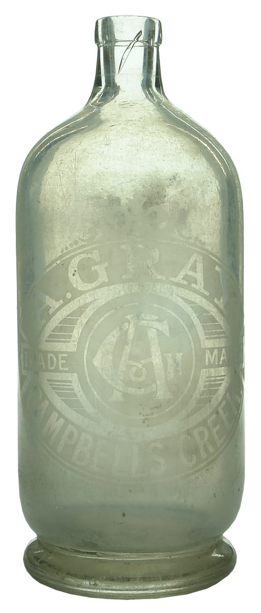 Gray Campbells Creek Vintage Soda Syphon