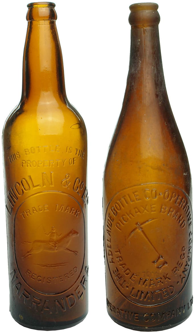 Vintage Crown Seal Beer Bottles