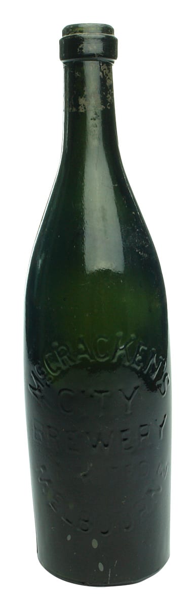 McCracken's City Brewery Ring Seal Beer Bottle