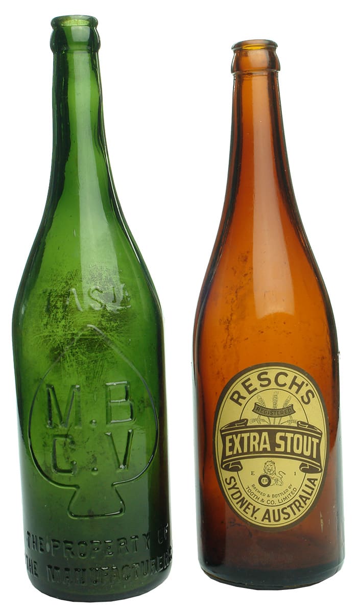 Vintage Crown Seal Beer Bottles