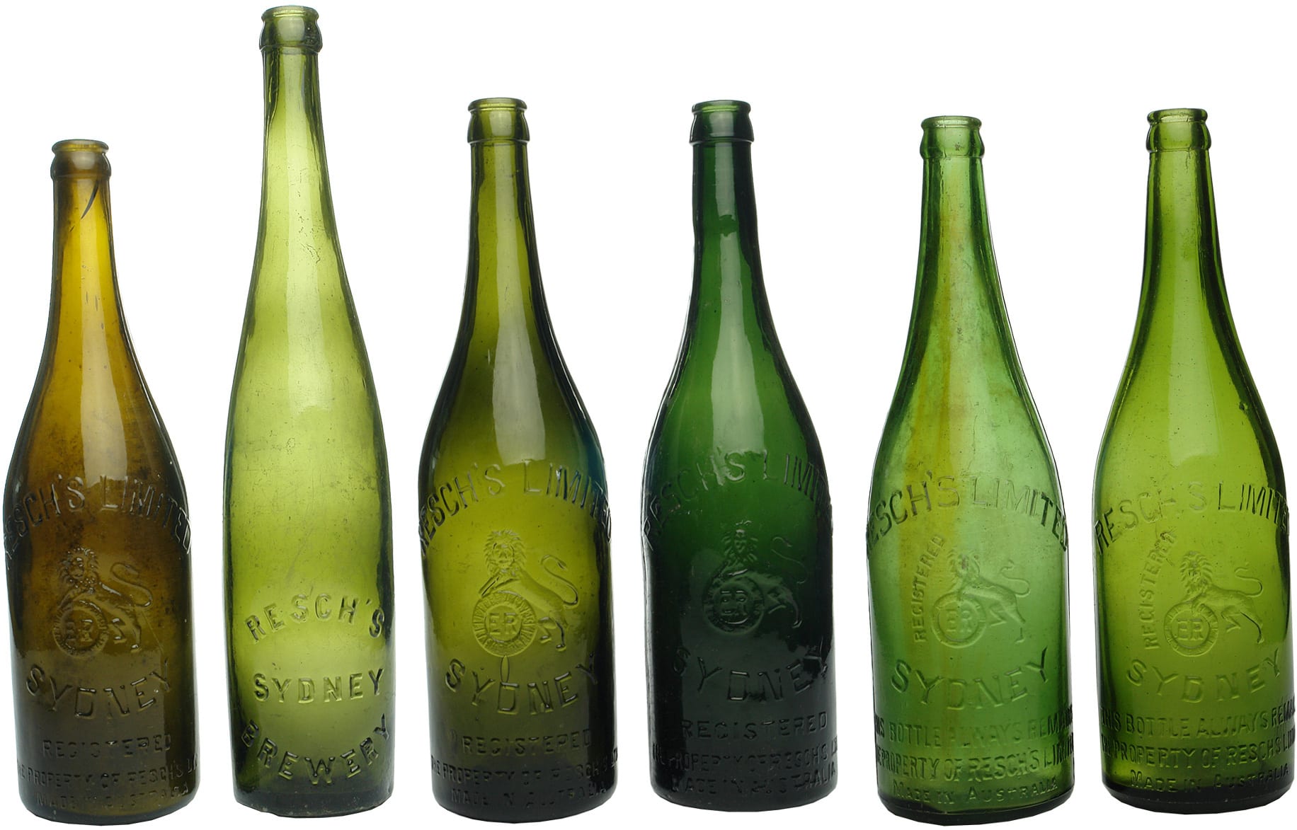 Antique Resch's Sydney Beer Bottles