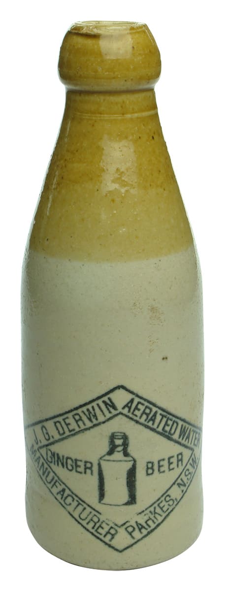 Derwin Ginger Beer Parkes Stoneware Bottle