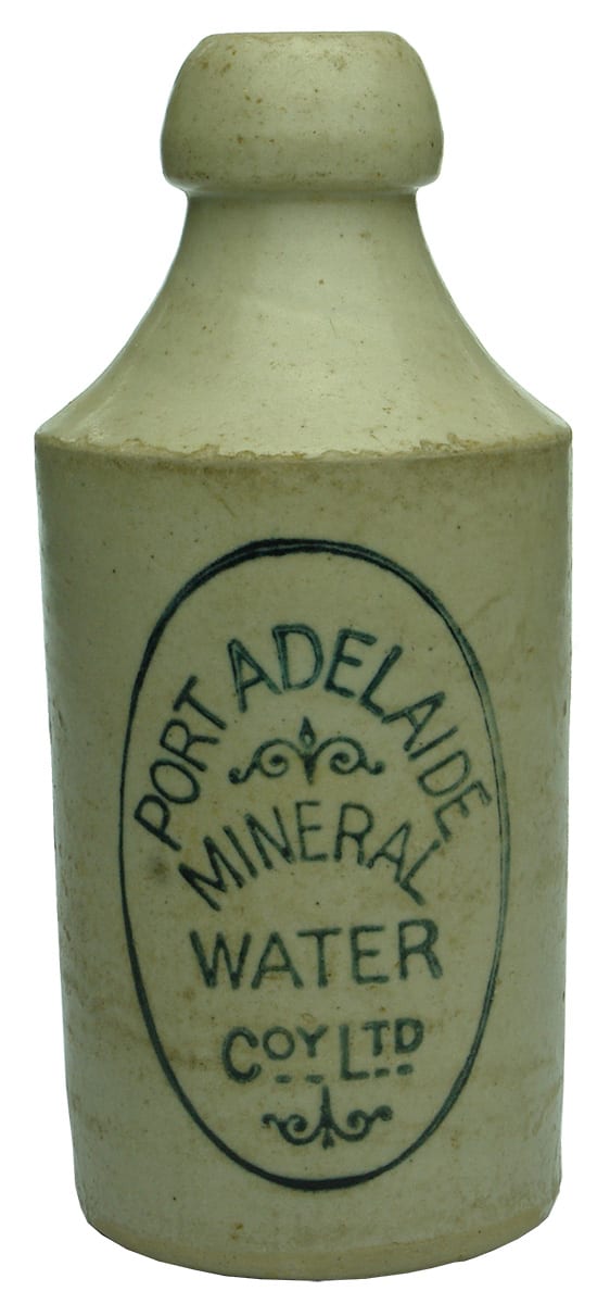Port Adelaide Mineral Water Ginger Beer Bottle