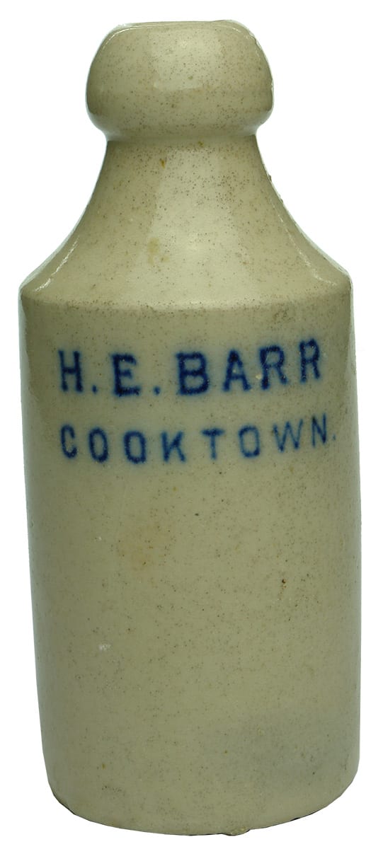 Barr Cooktown Blue Print Stoneware Ginger Beer Bottle