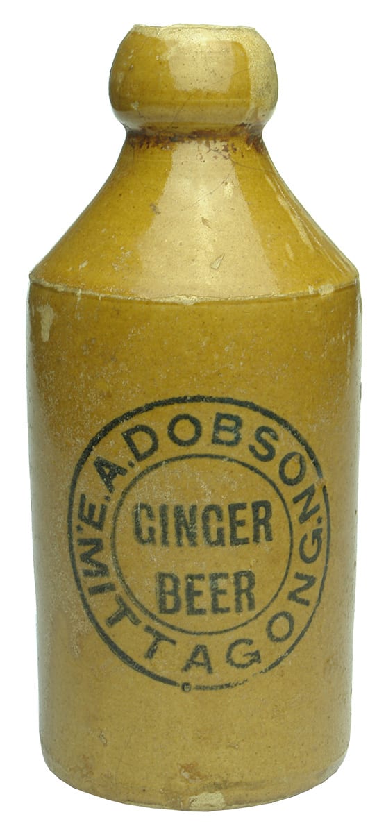 Dobson Ginger Beer Mittagong Stoneware Bottle