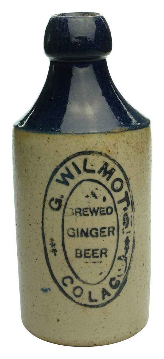 Wilmot Brewed Ginger Beer Colac Hoffman Pottery Bottle