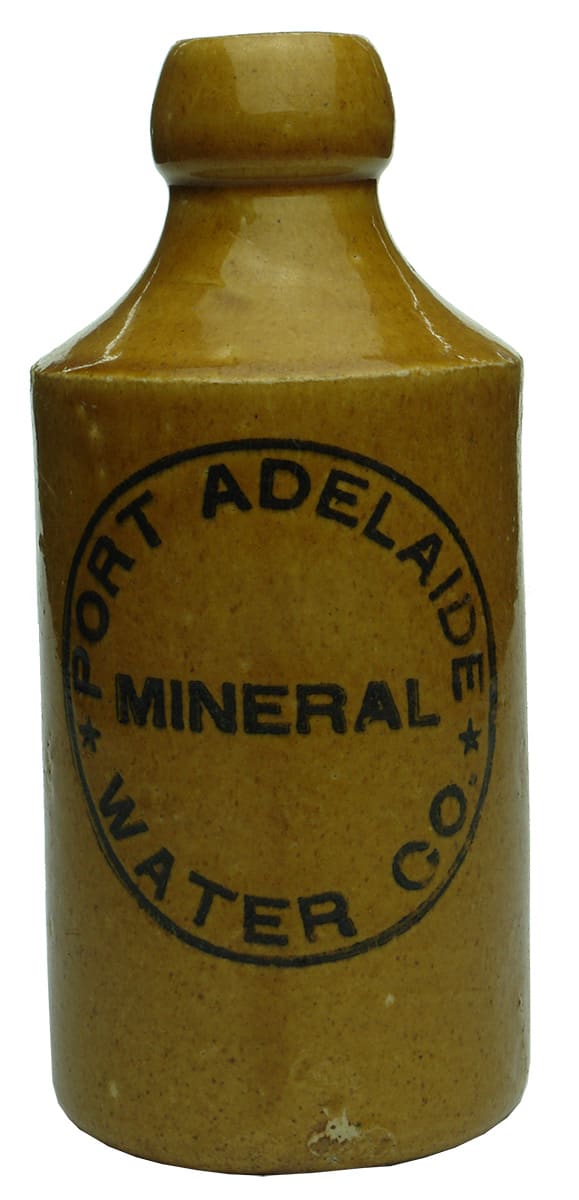 Port Adelaide Mineral Water Stoneware Ginger Beer Bottle