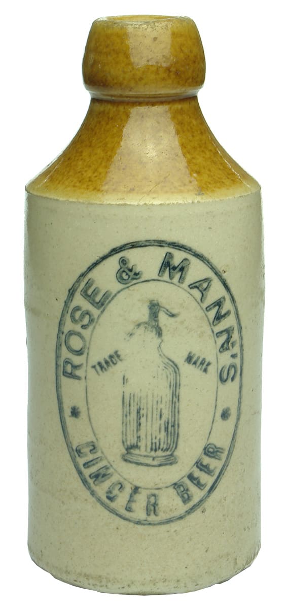 Rose Mann Soda Syphon Ginger Beer Bottle