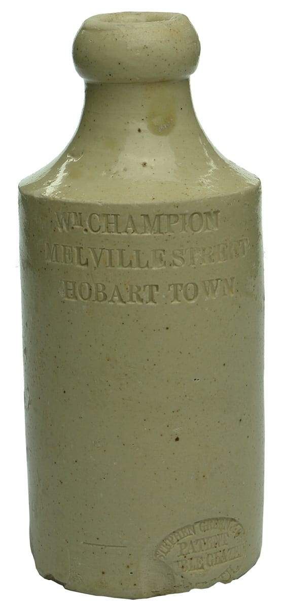 Champion Melville Street Hobart Town Stephen Green Lambeth Bottle