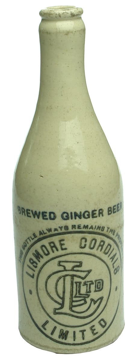 Lismore Cordials Brewed Ginger Beer Crown Seal Bottle