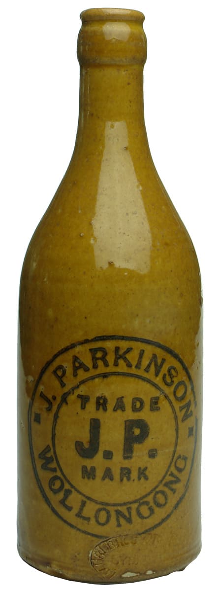 Parkinson Wollongong Stone Crown Seal Ginger Beer Bottle