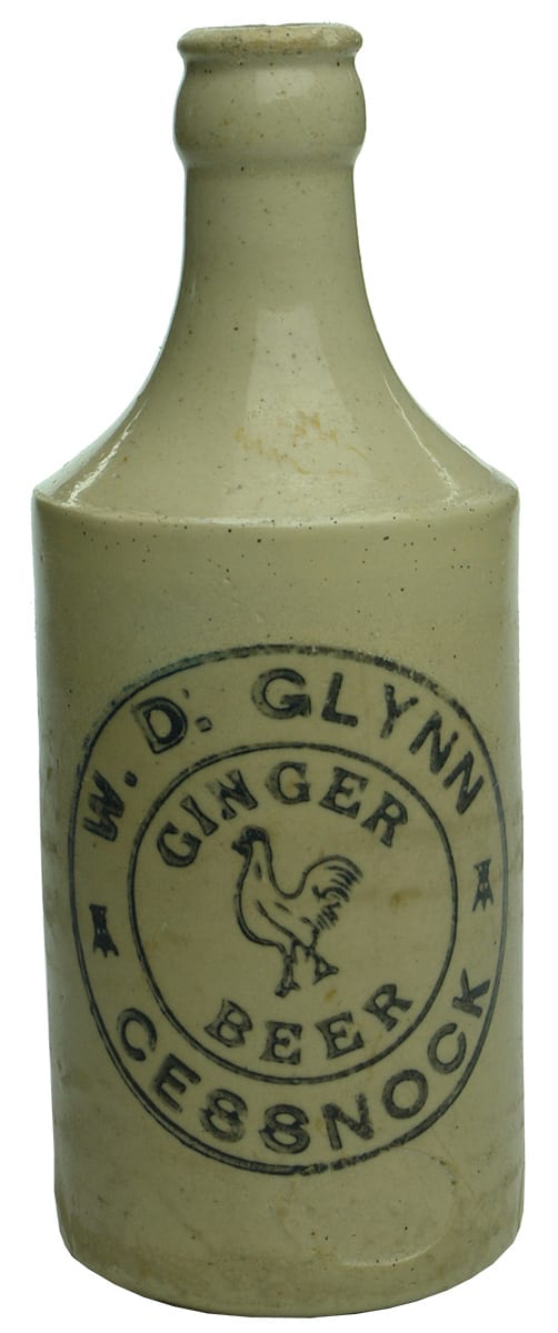 Glynn Cessnock Rooster Ginger Beer Stoneware Bottle