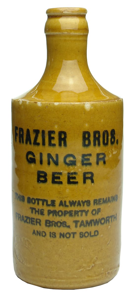 Frazier Bros Ginger Beer Tamworth Crown Seal Bottle