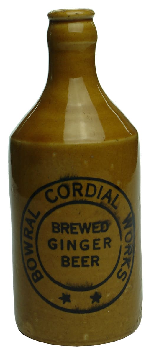 Bowral Cordial Works Brewed Ginger Beer Bottle