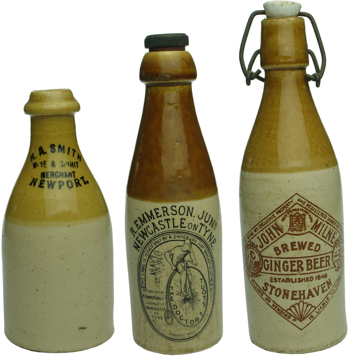 Stoneware Stout Ginger Beer British Bottles