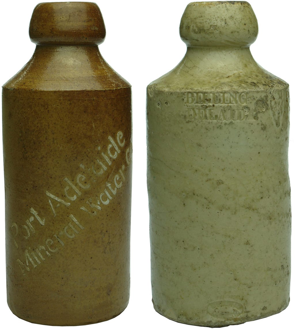 Adelaide Antique Stoneware Ginger Beer Bottles