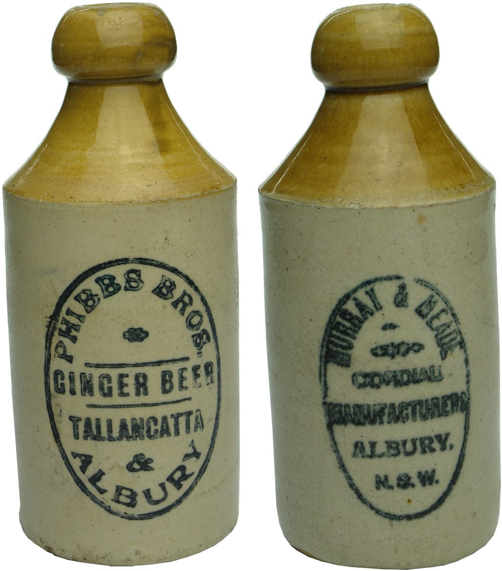 Phibbs Murray Meade Stoneware Ginger Beer Bottles