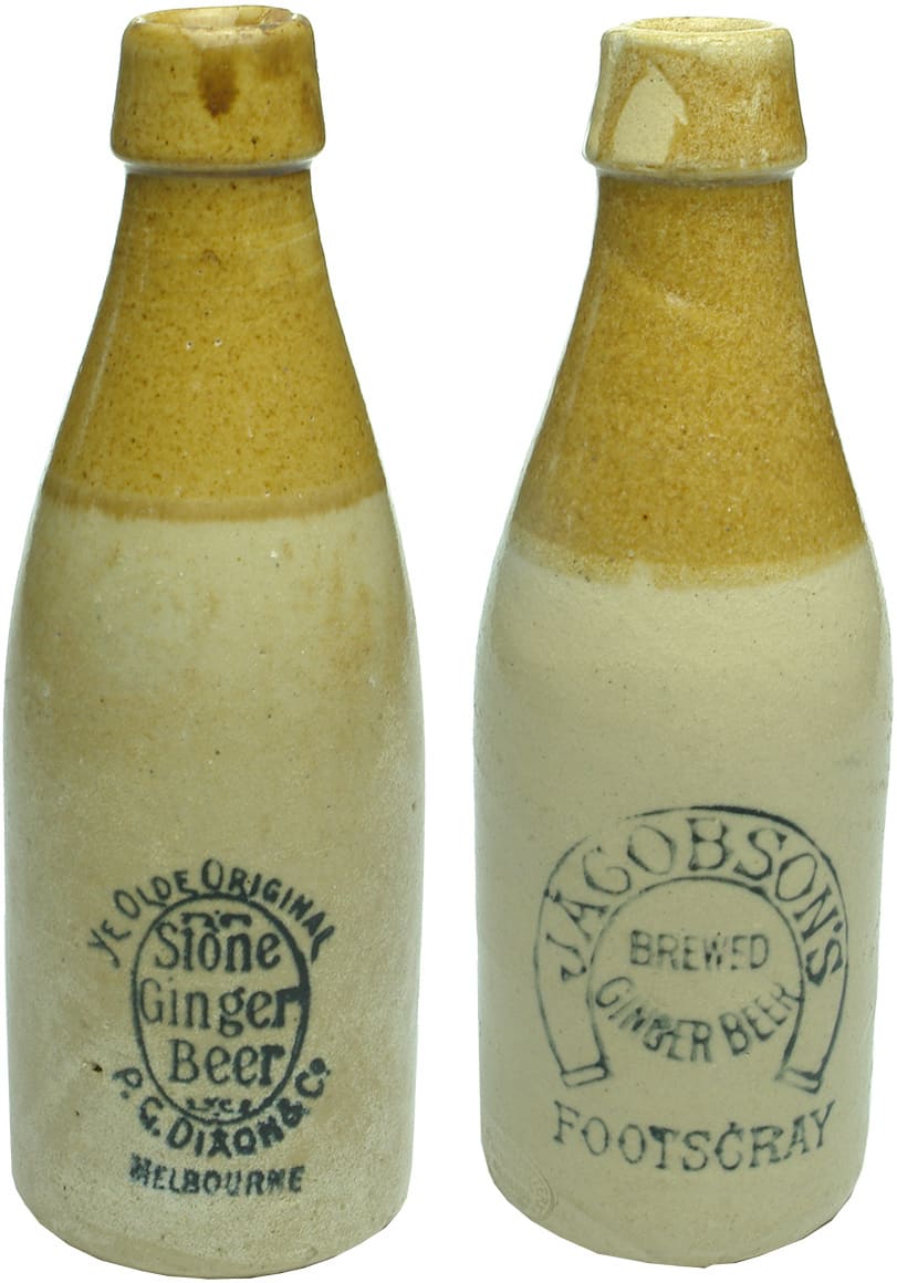 Dixon Jacobsons Antique Stoneware Ginger Beer Bottles