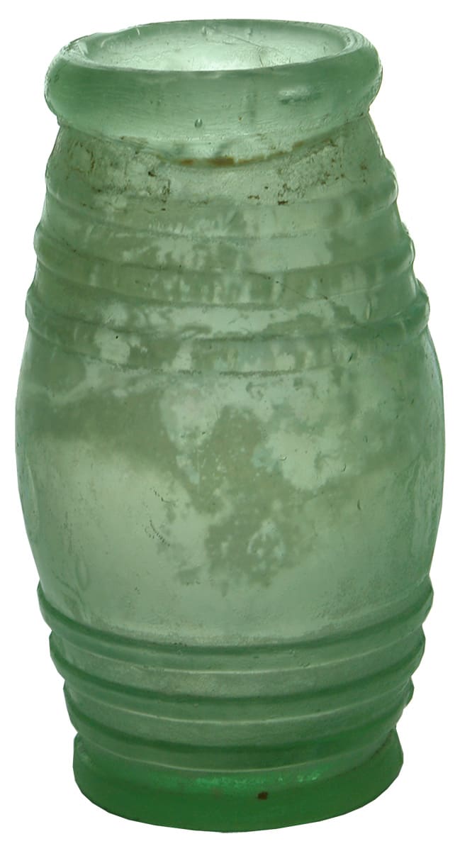 Barrel Shape Antique Mustard Jar