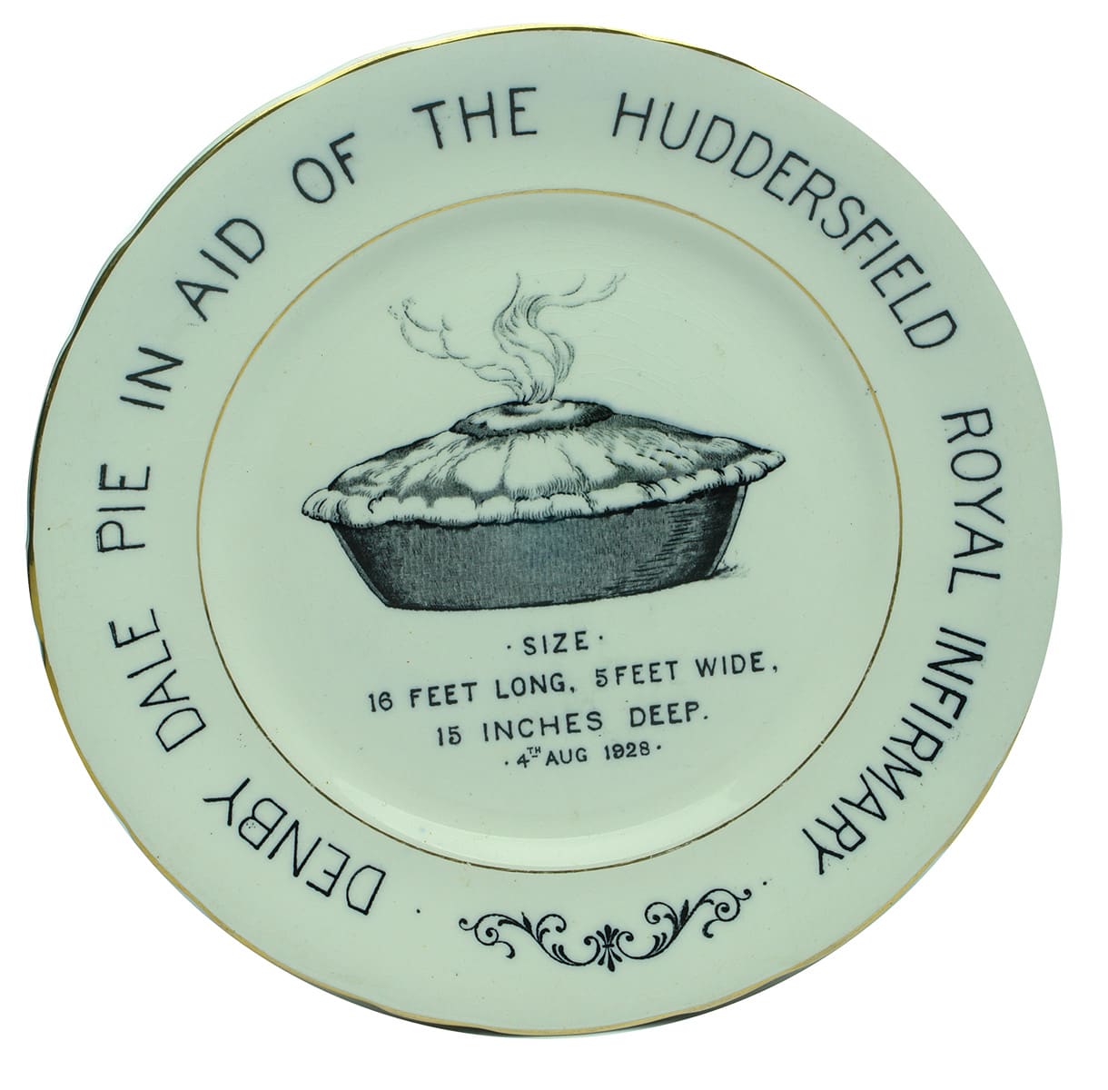 Denby Dale Pie Huddersfield Royal Infirmary Plate