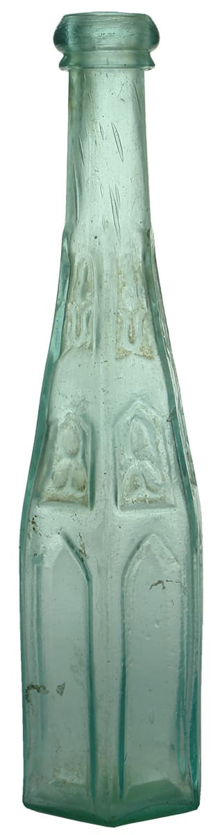 Cathedral Pattern Antique Pepper Sauce Bottle