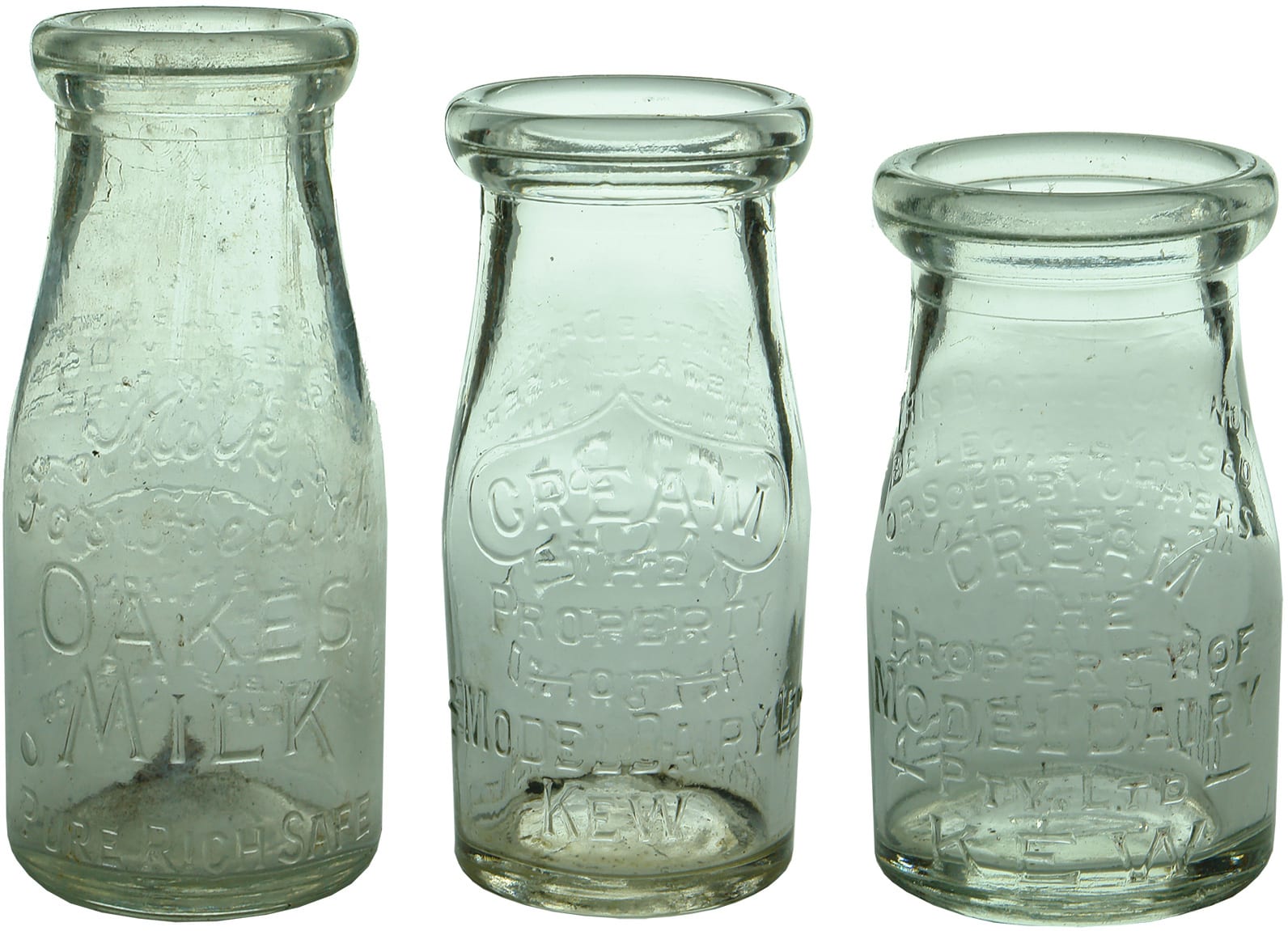 Vintage Melbourne Milk Bottles