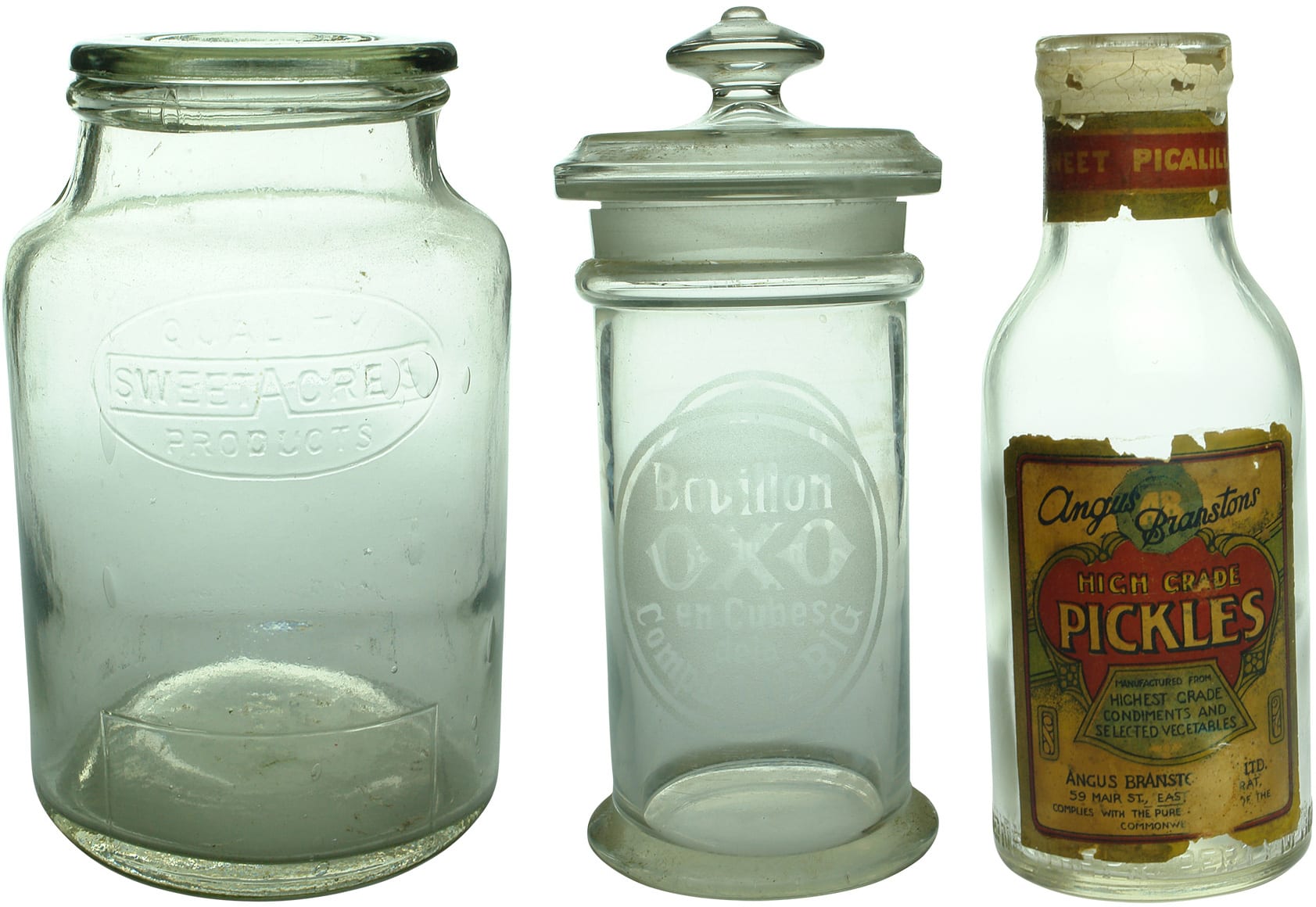 Antique Preserves Lolly Glass Jars