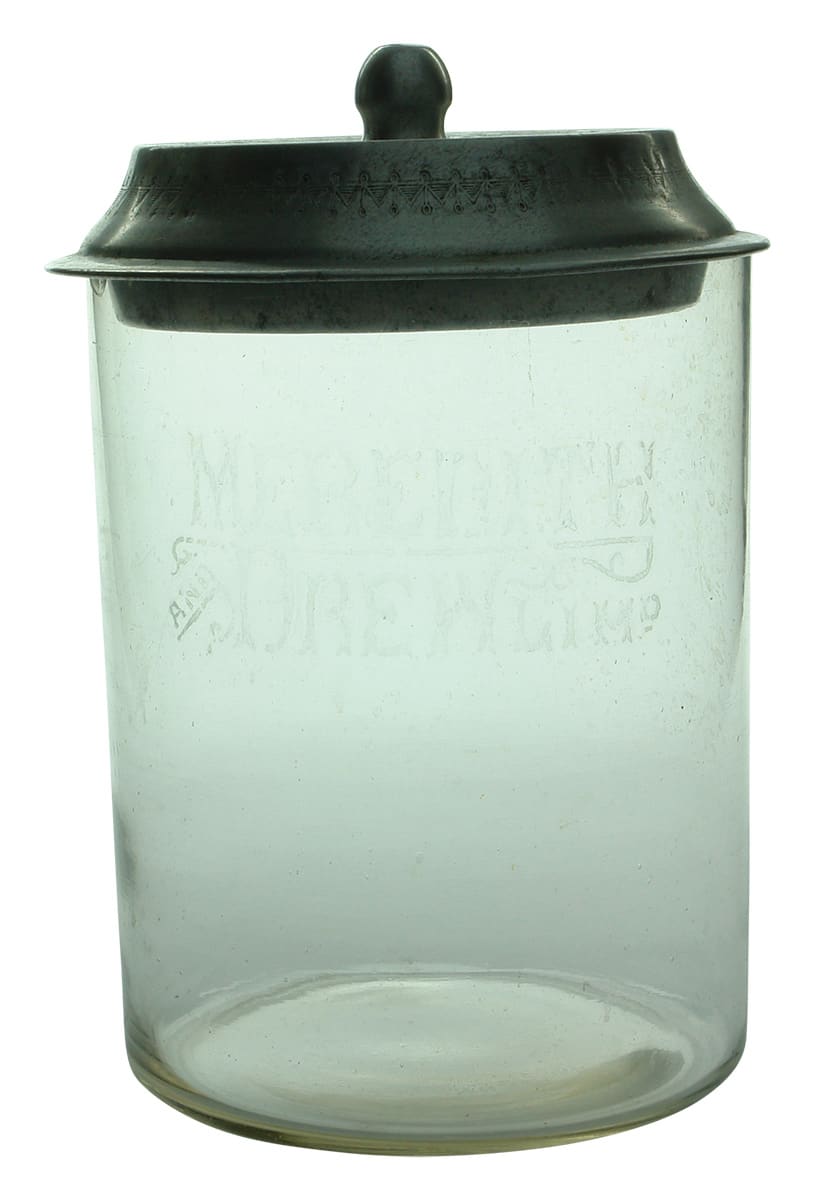 Meredith and Drew Glass Biscuit Jar