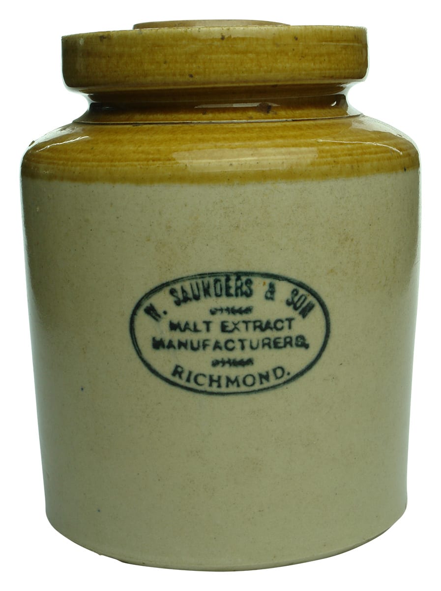 Saunders Richmond Malt Extract Stone Jar