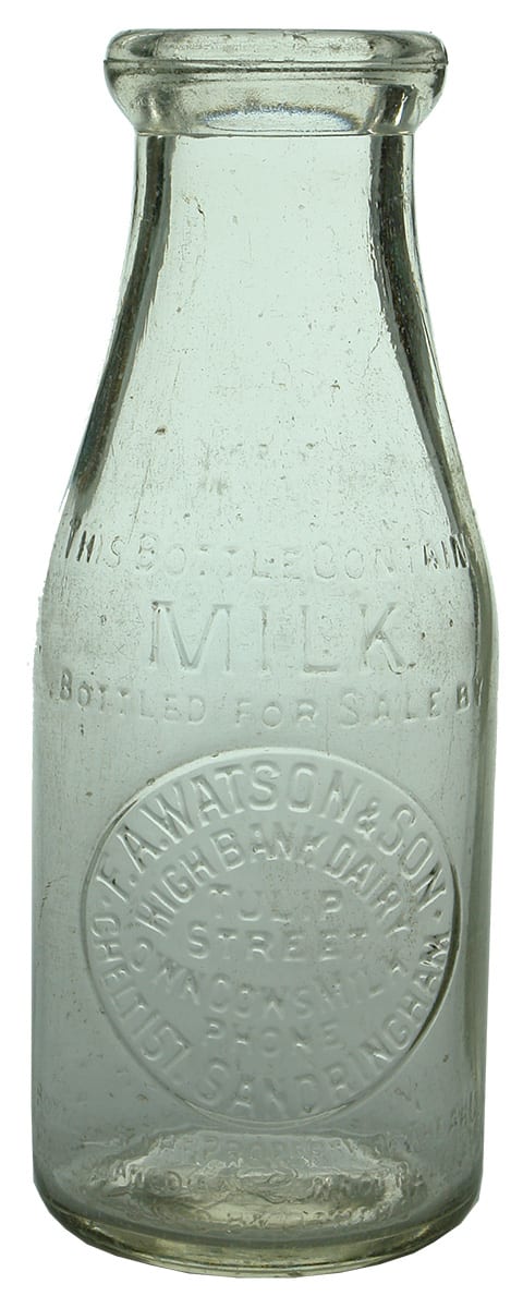 Watson Sandringham Vintage Milk Bottle