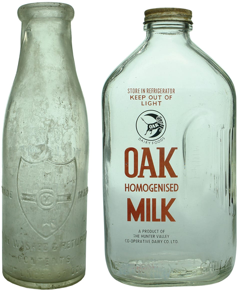 Willsmere Oak Milk Vintage Bottles