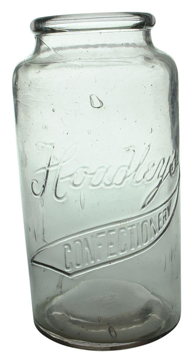 Hoadley's Confectionery Glass Lolly Jar