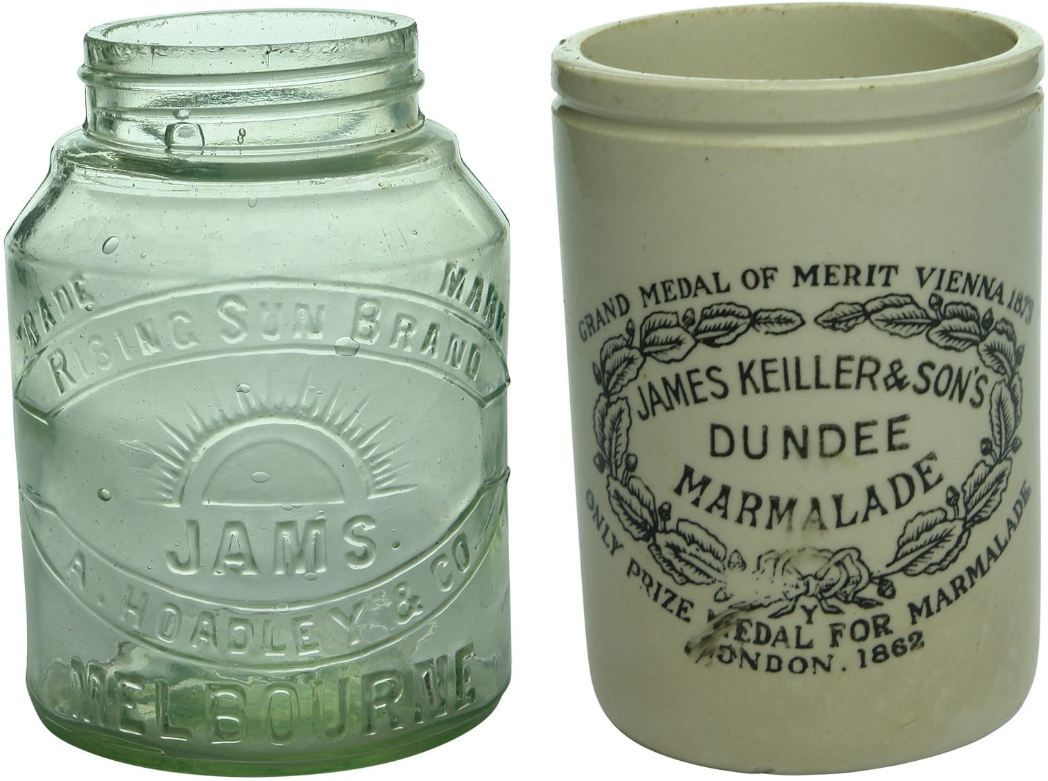 Hoadley Keiller Jam Marmalade Antique Jars