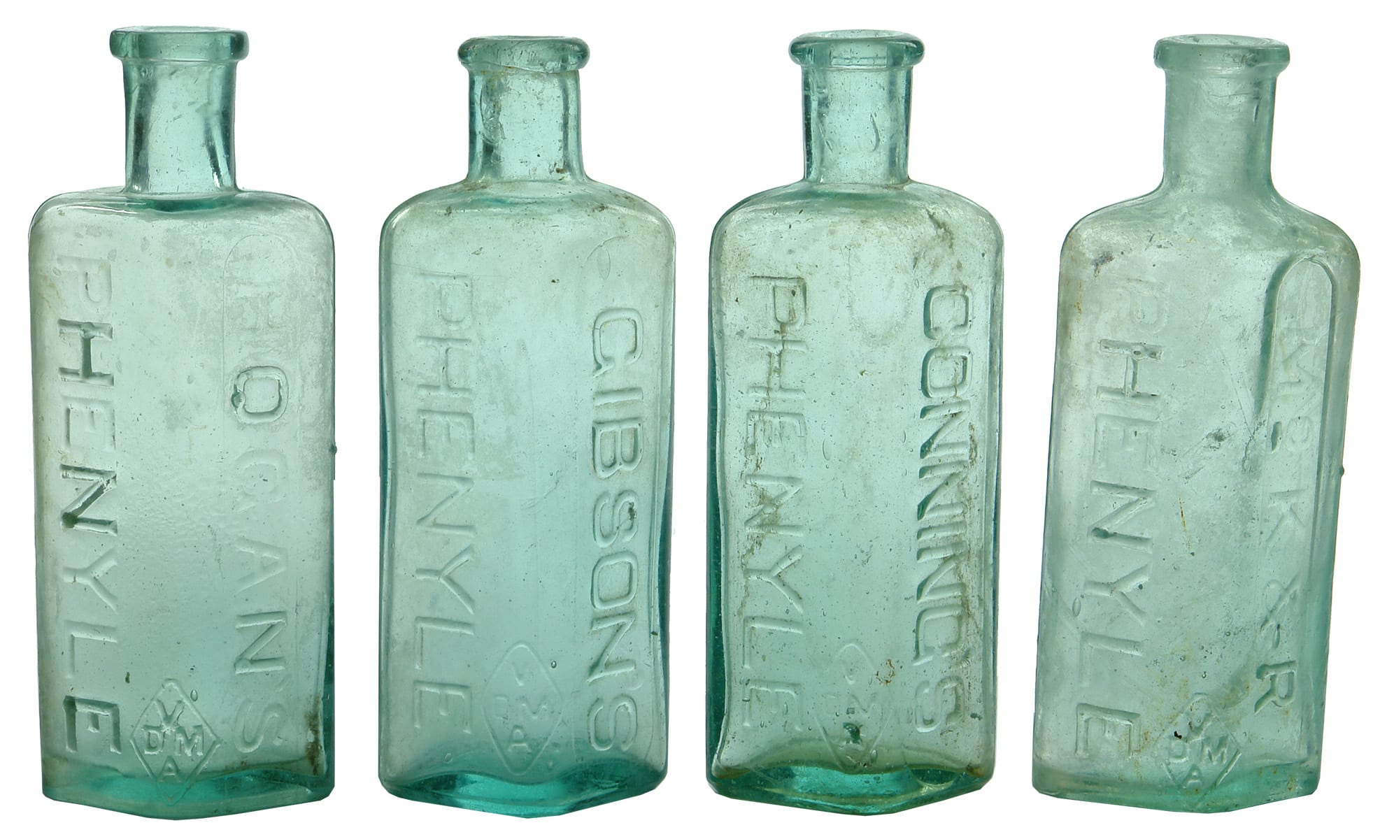 Antique Phenyle Poison Bottles