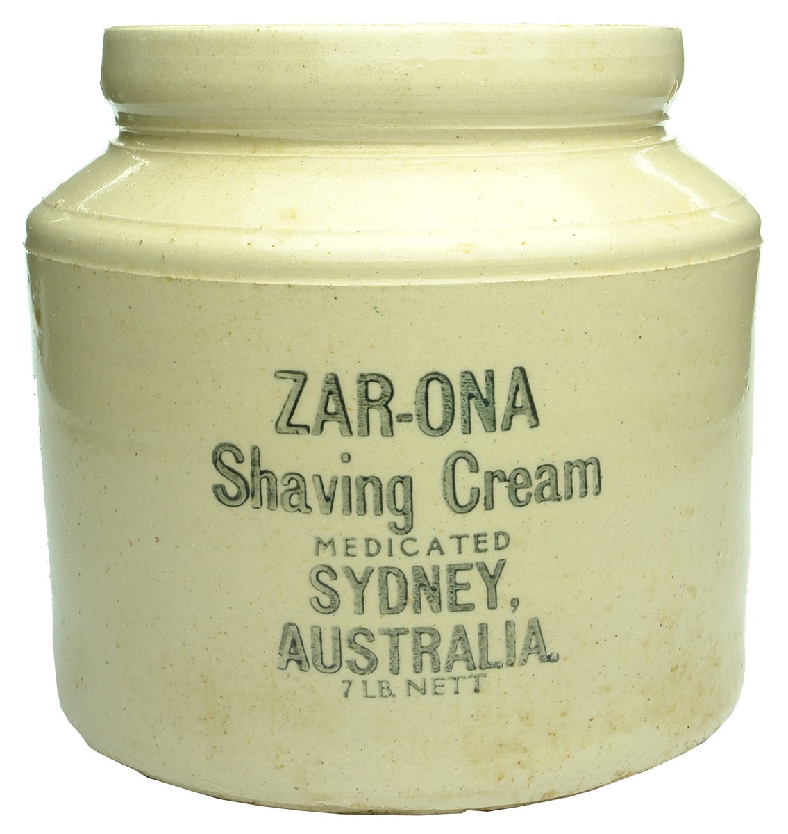 Zar-ona Shaving Cream Sydney Stoneware Jar