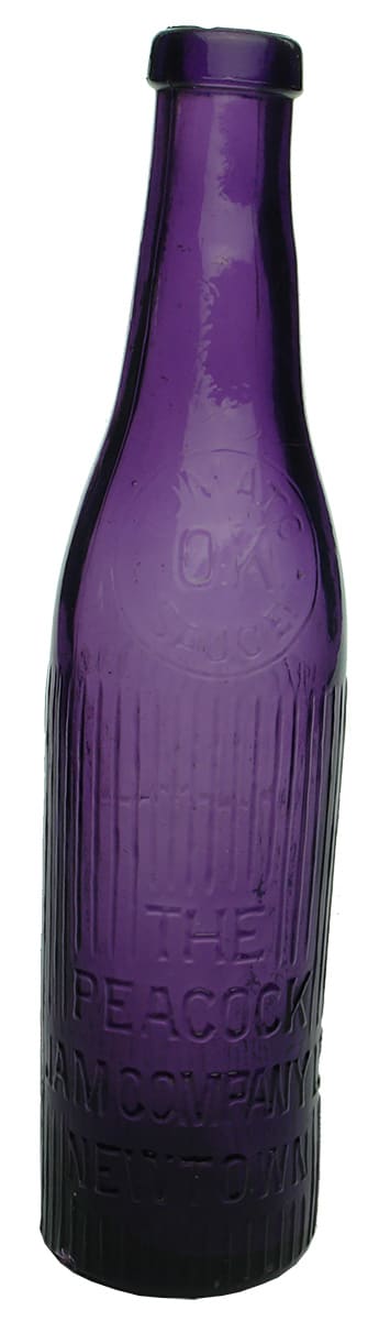 Peacock Jam Company Newtown Purple Sauce Bottle