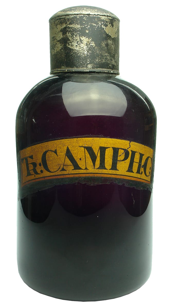 Camphor Purple Glass Pontil Pharmacy Jar