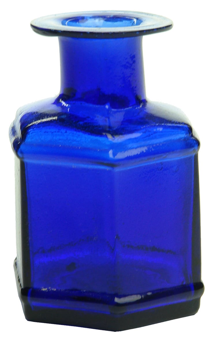 Cobalt Blue Glass Flared Lip Bottle